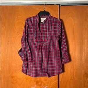 Bell Red Plaid Button-Up Shirt